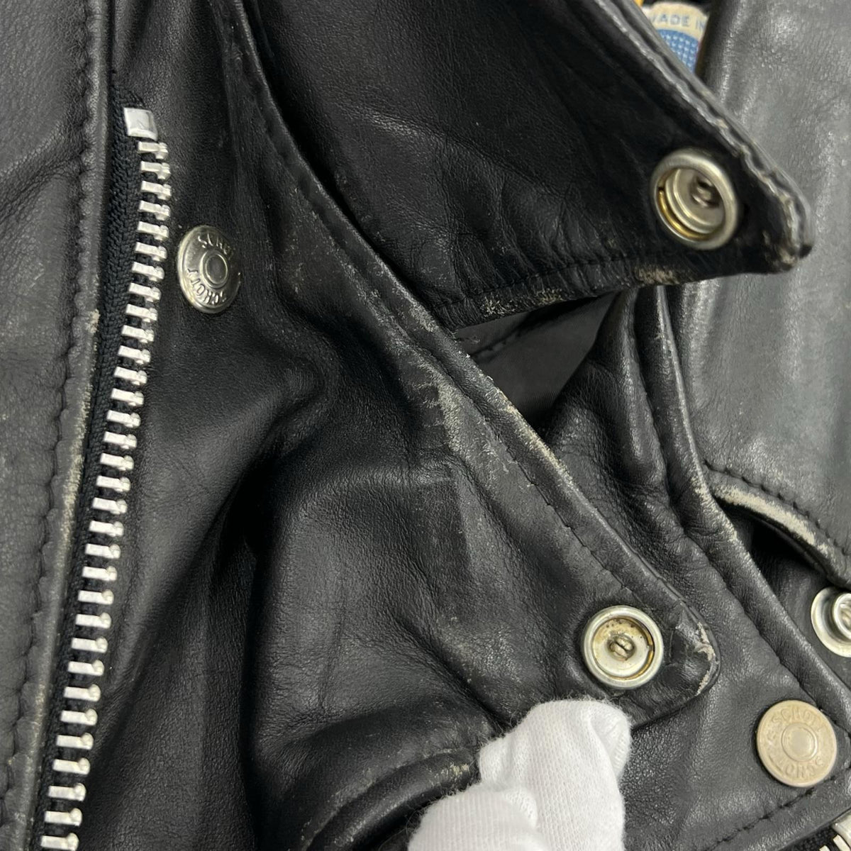 レザージャケット 80s 後期バイカータグ ライダースジャケット 40 40 ブラック