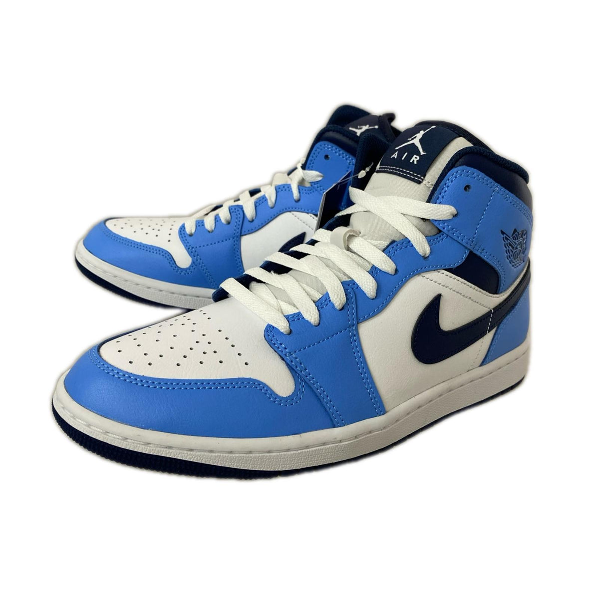 スニーカー Air Jordan 1 Mid ブルー/ホワイト/ネイビー 26.5cm (US8 1/2 UK8 EU43)