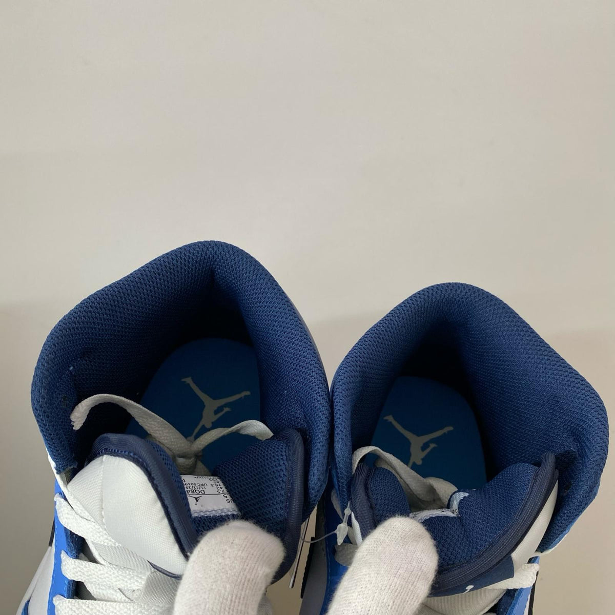 スニーカー Air Jordan 1 Mid ブルー/ホワイト/ネイビー 26.5cm (US8 1/2 UK8 EU43)