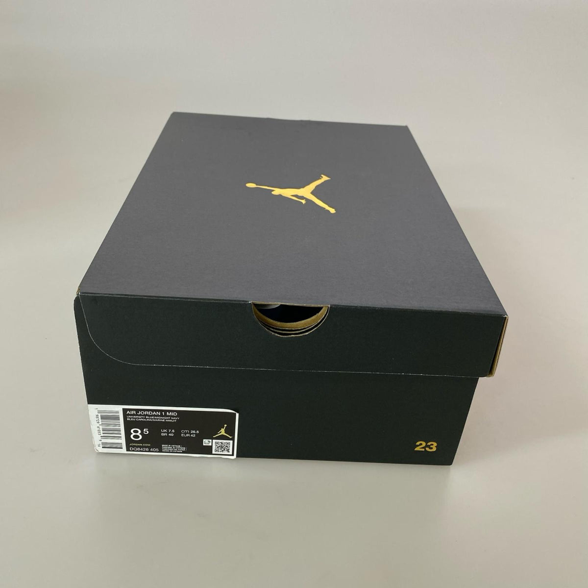 スニーカー Air Jordan 1 Mid ブルー/ホワイト/ネイビー 26.5cm (US8 1/2 UK8 EU43)