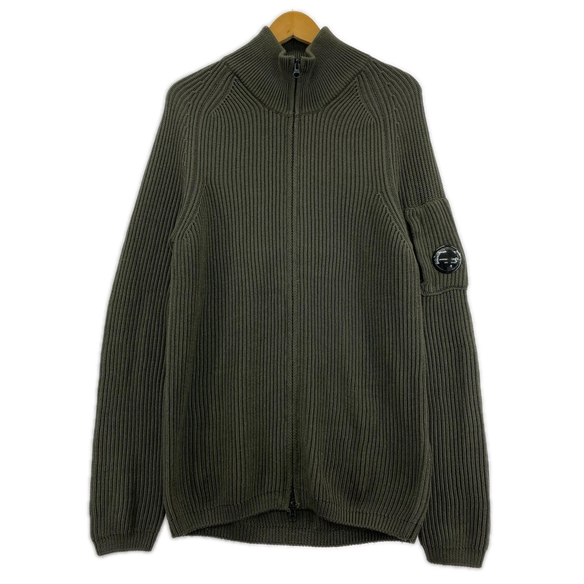 ニット C.P.Company ドライバーズジップ ニットジャケット カーキ 50 カーキ