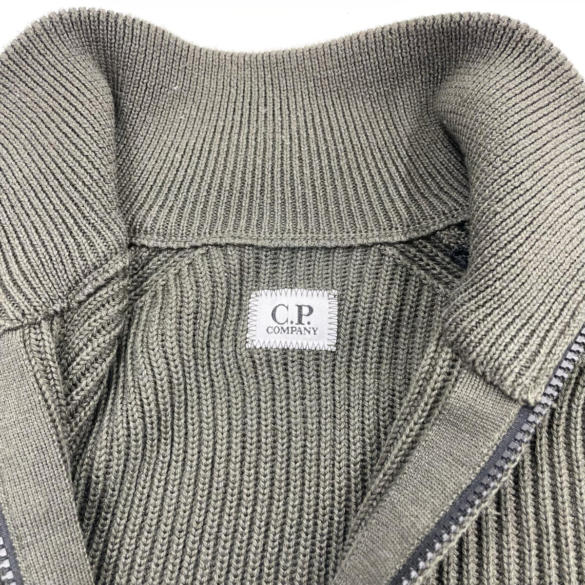 ニット C.P.Company ドライバーズジップ ニットジャケット カーキ 50 カーキ