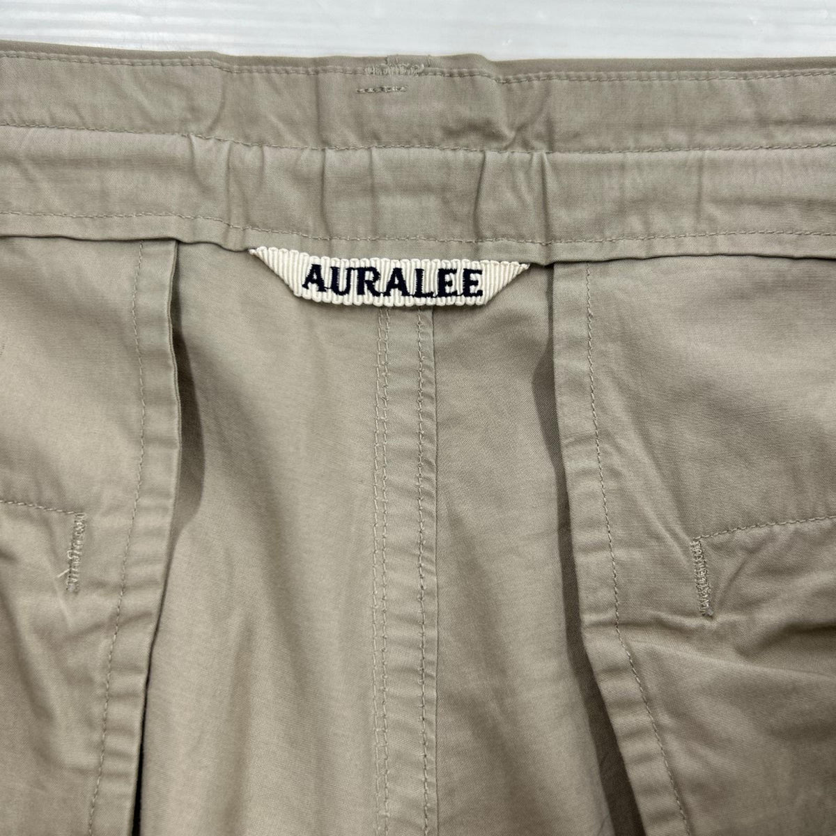 パンツ AURALEE SELVEDGE WEATHER CLOTH EASY PANTS A8SP03WC (4) 4 ベージュ