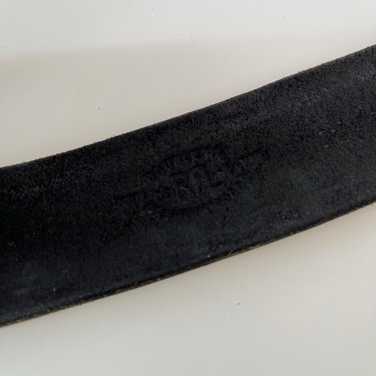 その他アクセサリー RRL カービングレザーベルト 黒 ブラック