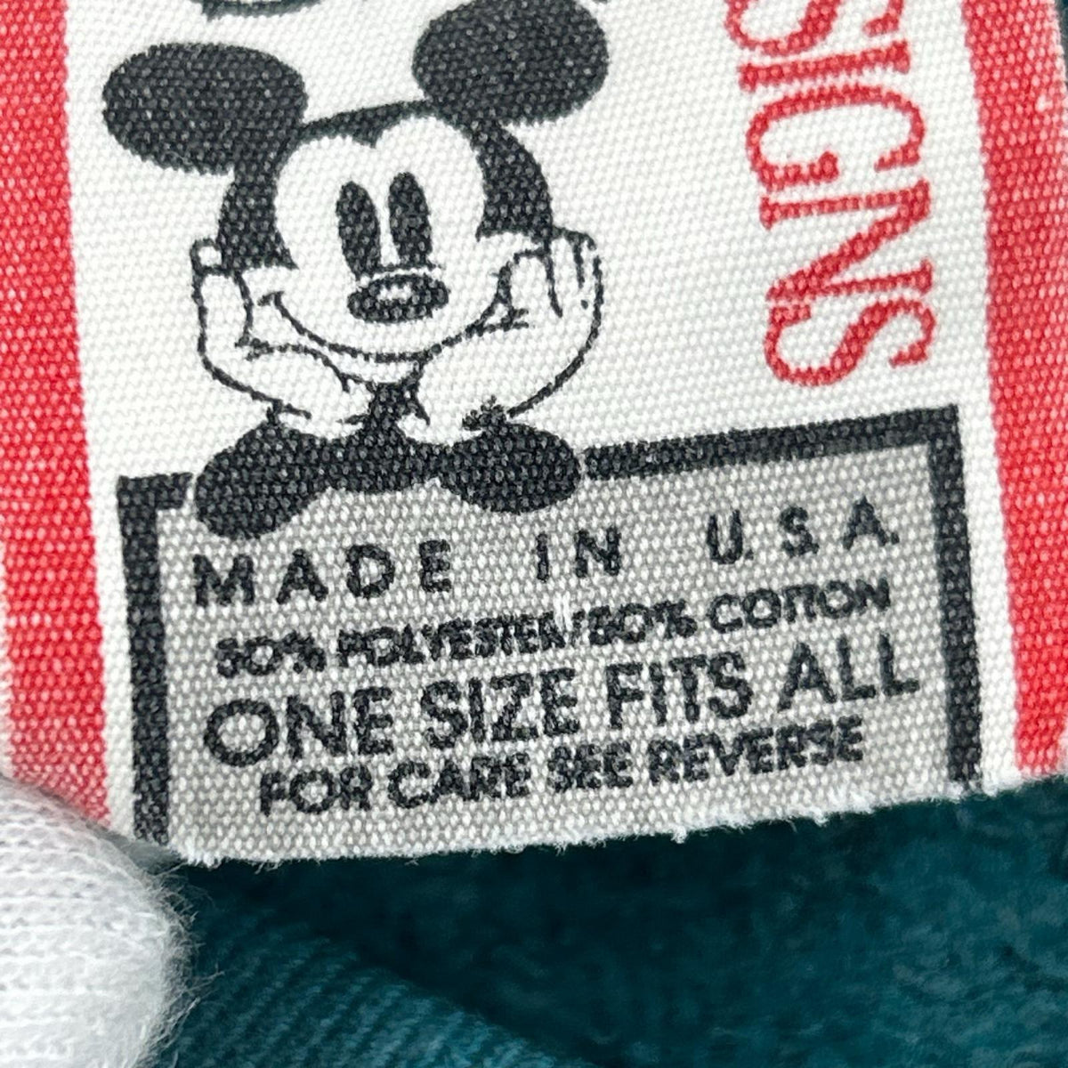 スウェット 80~90S USA製 Disney ミッキープリント 緑 (-) グリーン