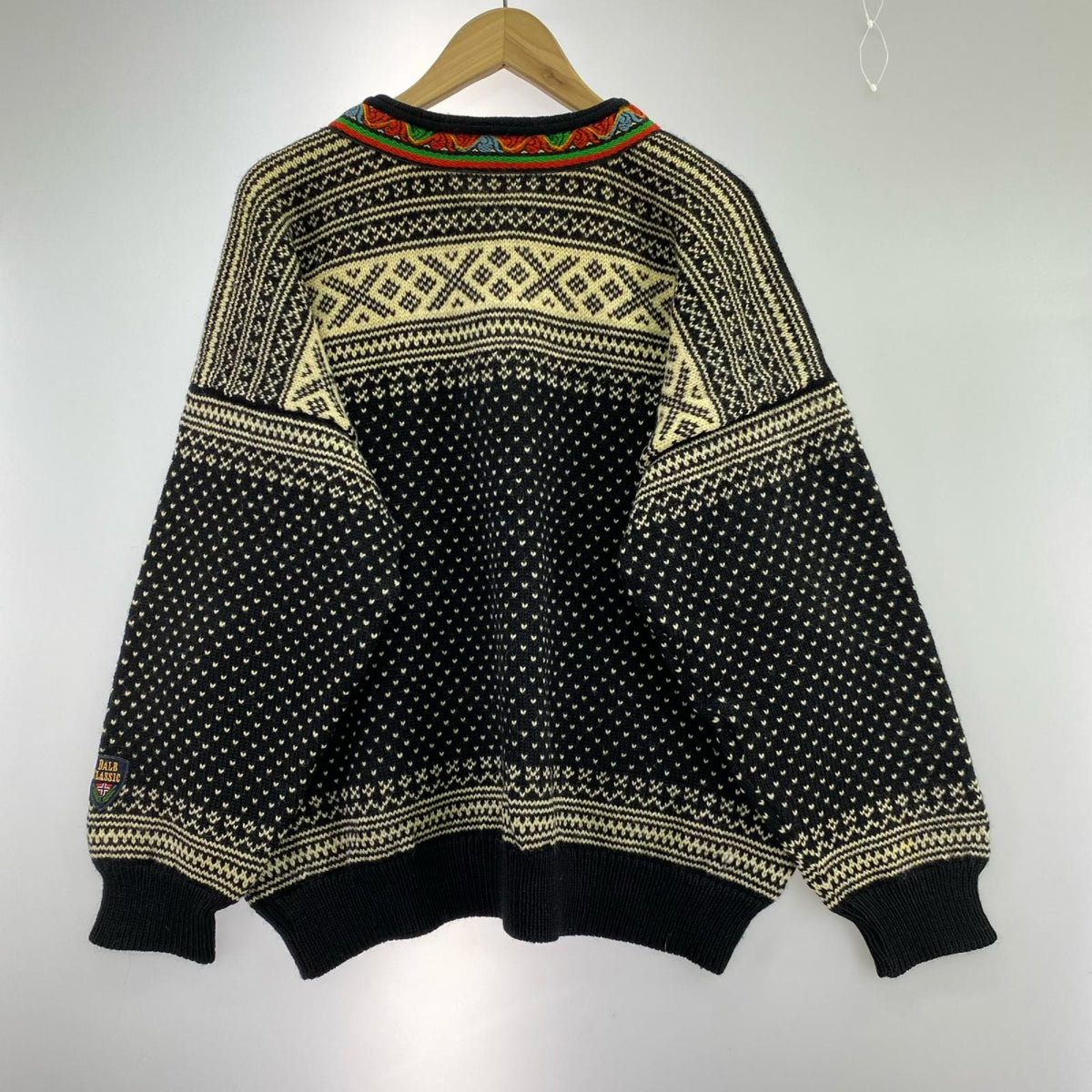 ニット 80-90s DALE OF NORWAY ノルディック柄 BLK XL ブラック