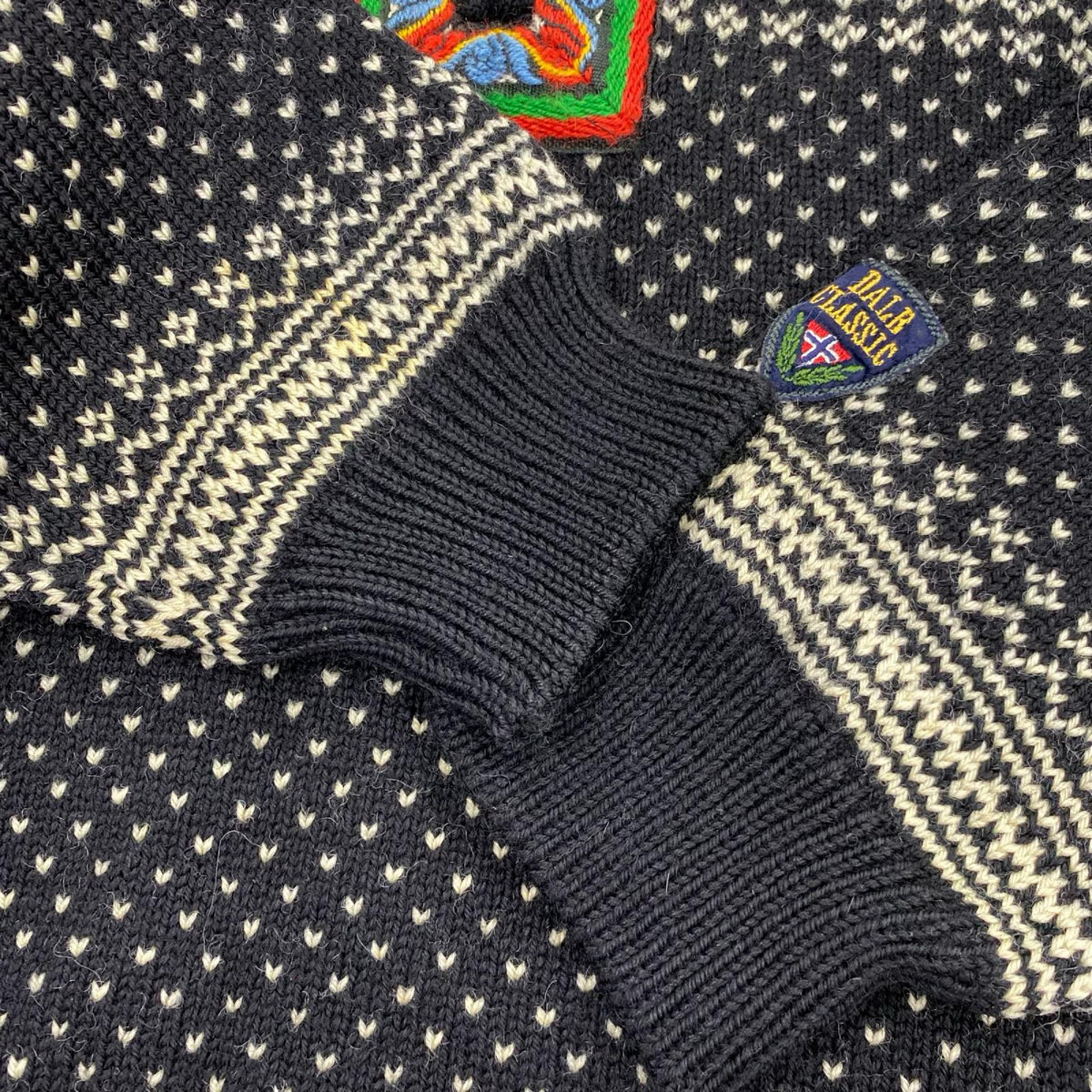 ニット 80-90s DALE OF NORWAY ノルディック柄 BLK XL ブラック