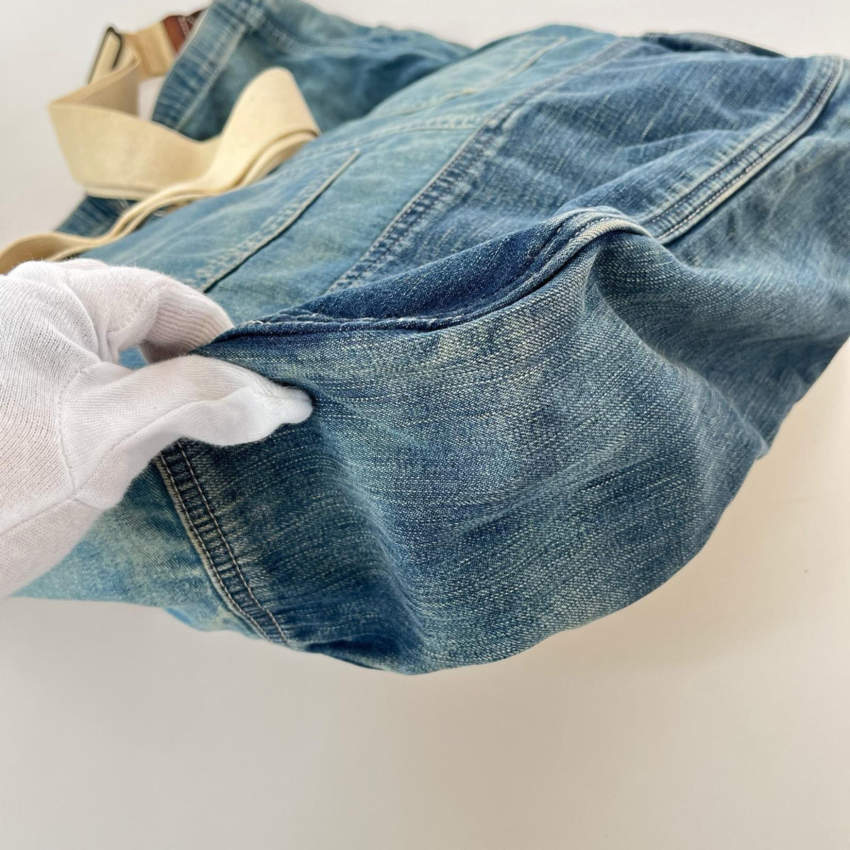 ショルダーバッグ RRL Antony デニムショルダーバッグ ブルー