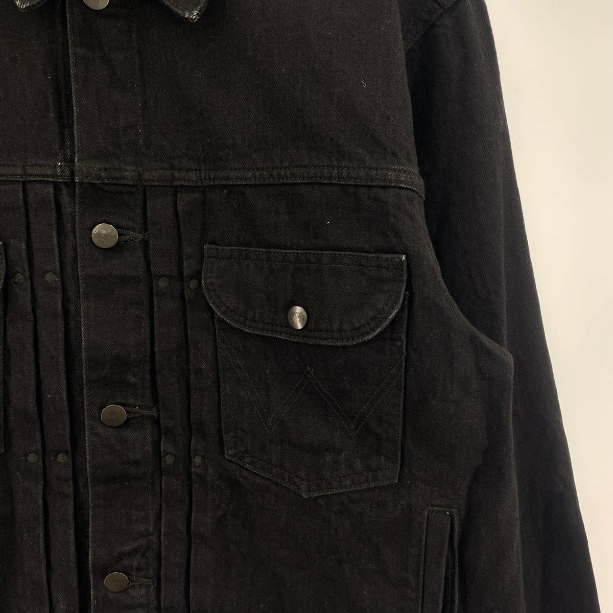 デニムジャケット WACKO MARIA×Wrangler WASHED DENIM TRUCKER JACKET XL 黒 ブラック