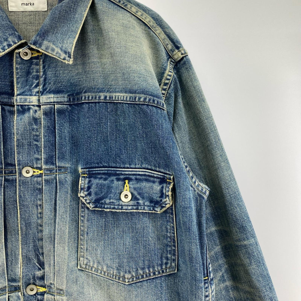 デニムジャケット marka ORGANIC COTTON 12oz TYPE 1 DENIM JACKET 3 3 ブルー