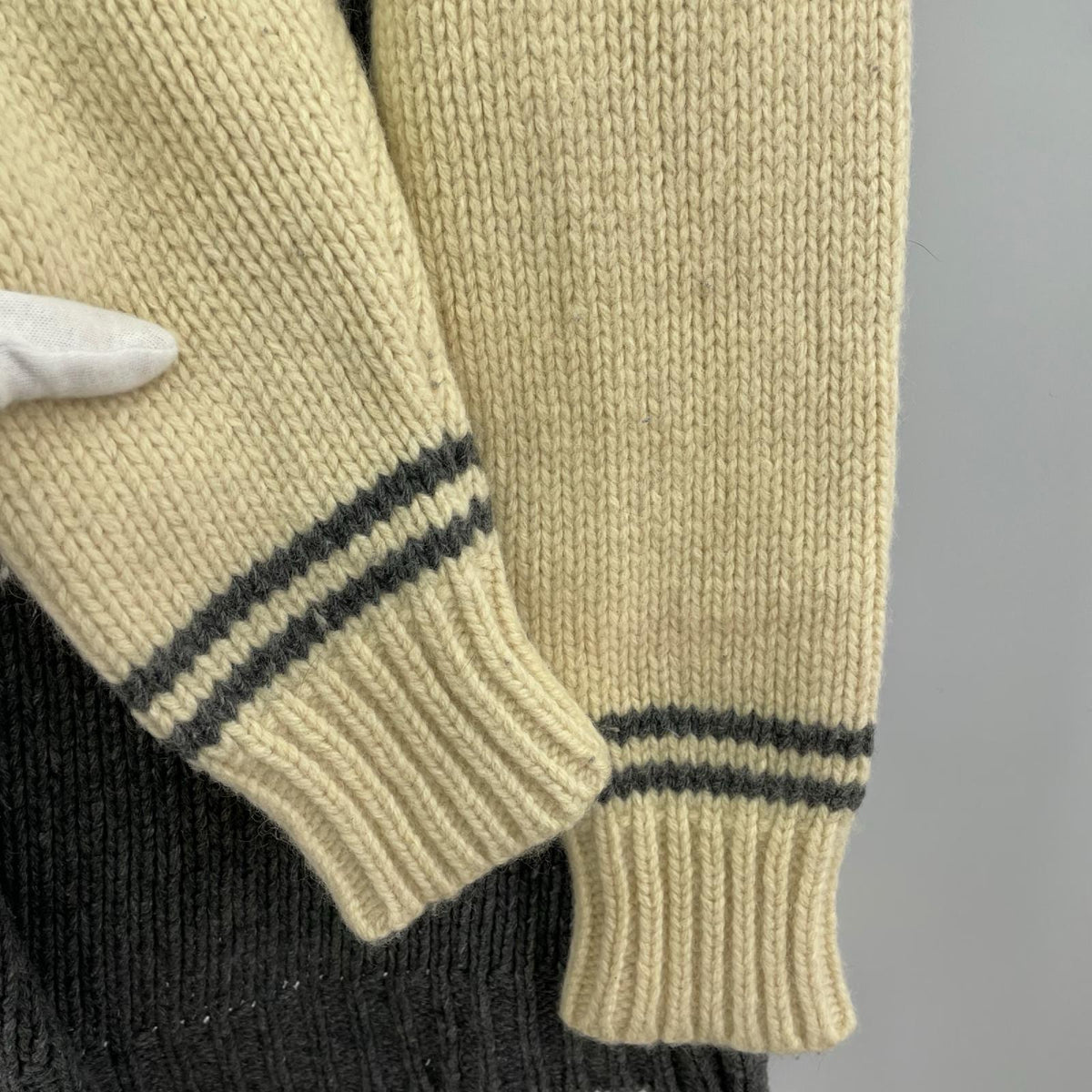 ジャケット RLロゴ ラムウールショールカラーニットジャケット GRY M M グレー