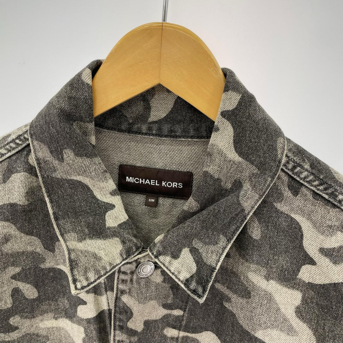 デニムジャケット カモフラ GRY S/M