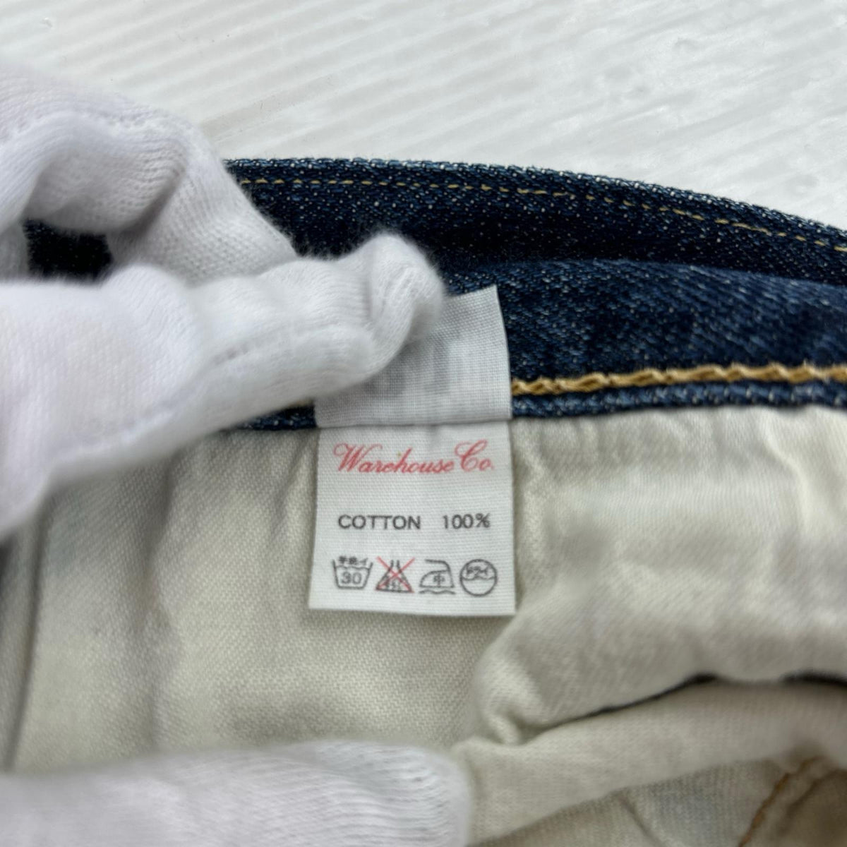 デニムパンツ WAREHOUSE 1001XX 牛タグ 赤耳デニムパンツ 31 ネイビー