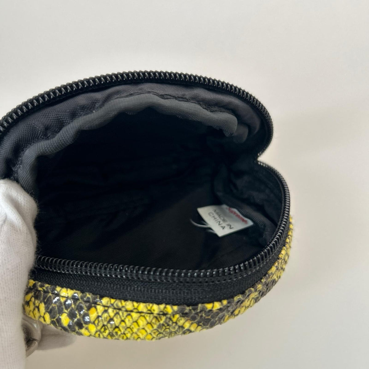 その他アクセサリー 11AW/Snakeskin Stash Pouch イエロー