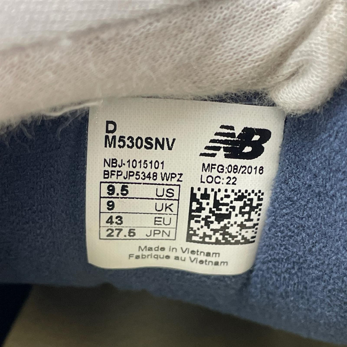 スニーカー M530SNV 27.5cm NVY 27.5cm (US9 1/2 UK9 EU45)
