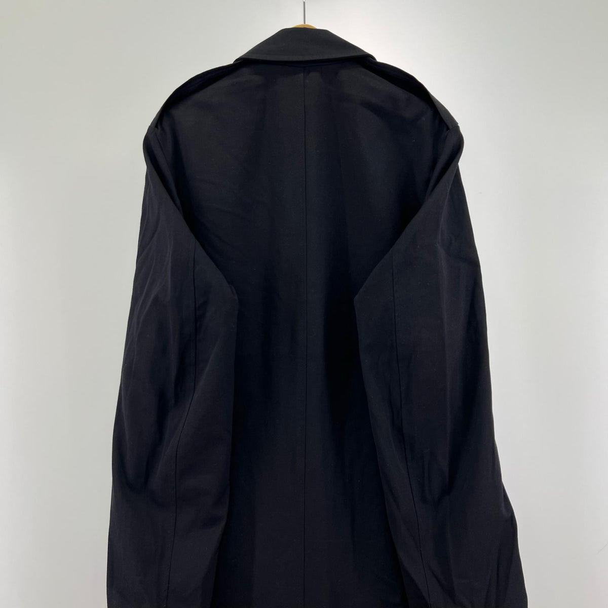 ミリタリージャケット 70s イギリス軍 ステンカラー RAINCOAT ウールギャバ 紺 ブラック