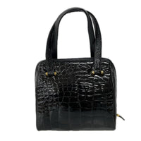 ハンドバッグ CROCODILE YOSHINAGA クロコダイルレザー BLK ブラック