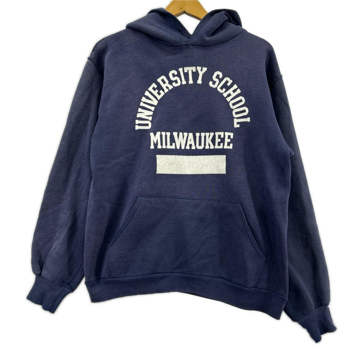 パーカー RUSSEL ATHLETIC 90s USA製 カレッジロゴ 紺 (M) M ネイビー