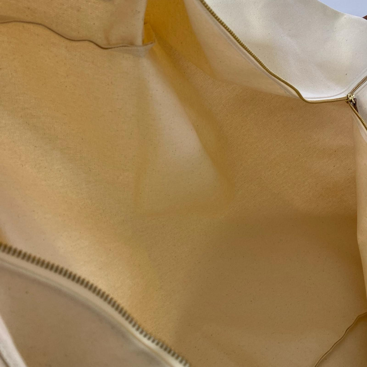その他バッグ RING JACKET レザーハンドル キャンバス ガーメントバッグ アイボリー ベージュ