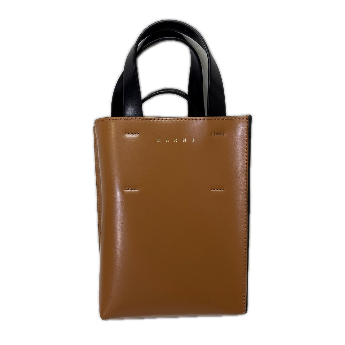 ハンドバッグ MUSEO 2WAY HAND BAG 黒 ブラウン