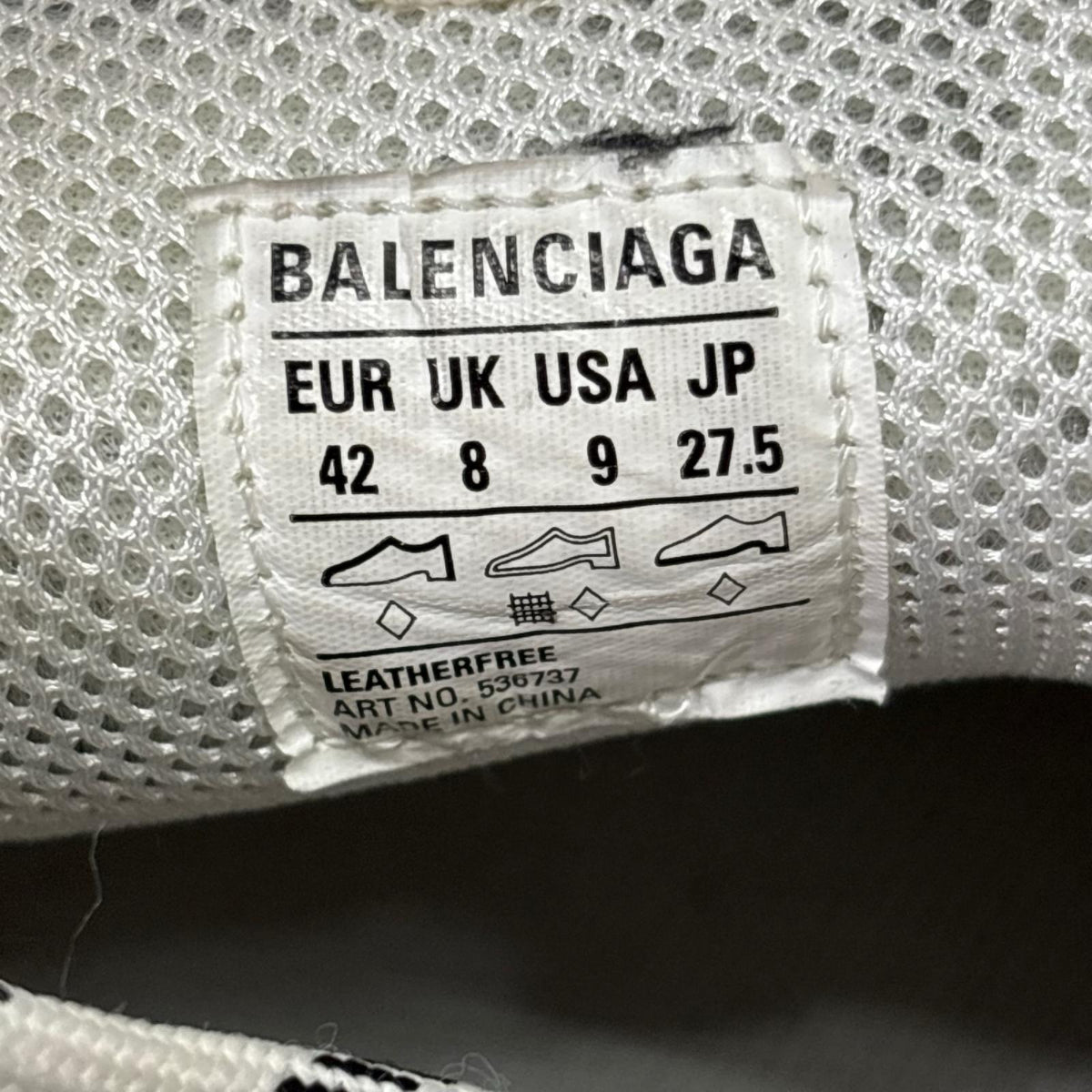 Triple S 白 27.5cm (US9 1/2 UK9 EU45)
