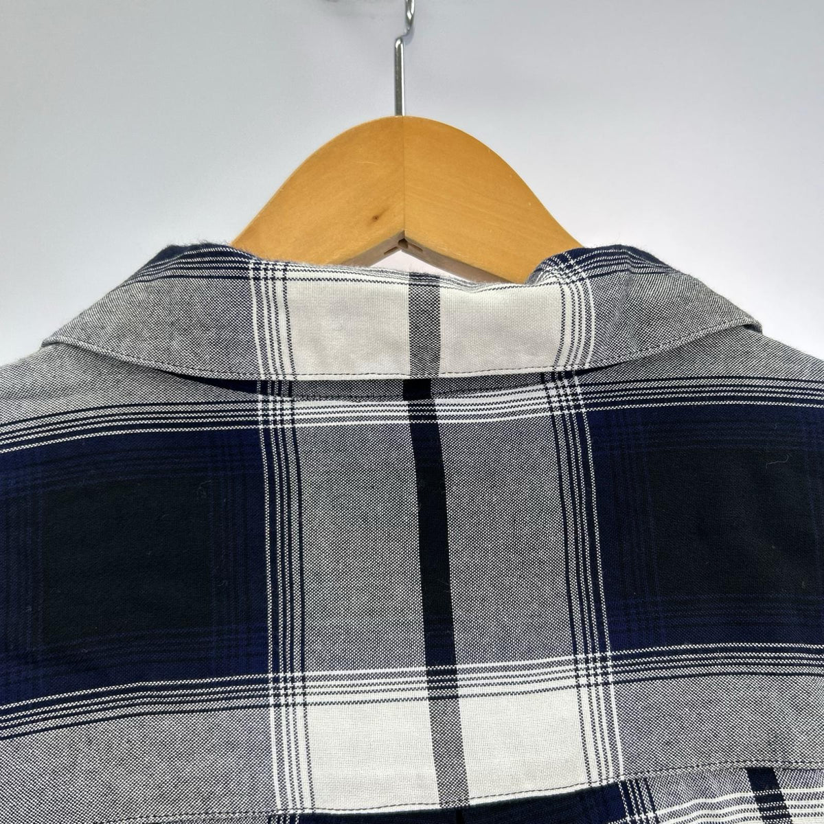 長袖シャツ Afiit 25SS CHECK SHIRT BLUE レーヨンオープンカラーシャツ 2 紺 2 ネイビー