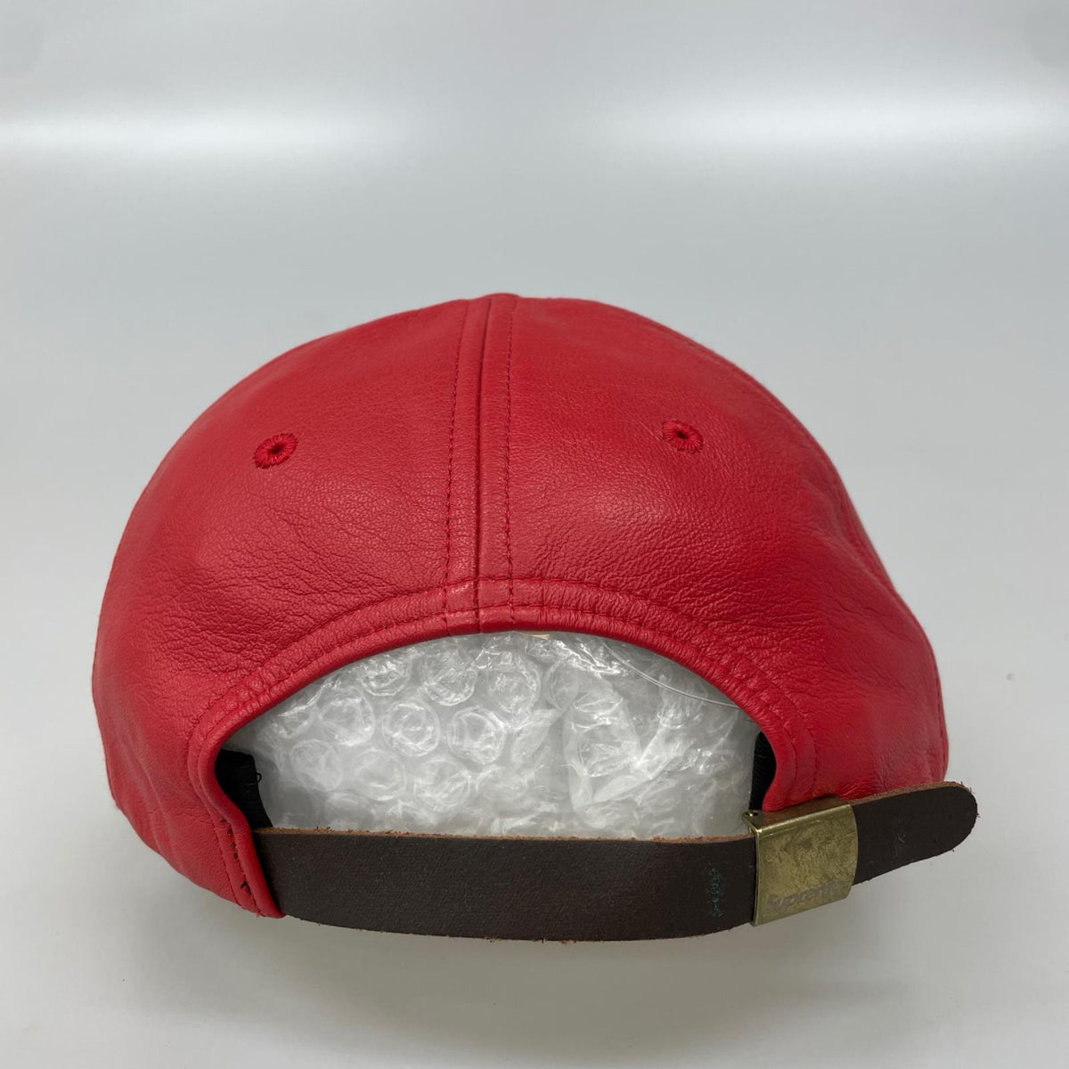 キャップ 16AW Leather Classic Logo 6-Panel 赤 レッド