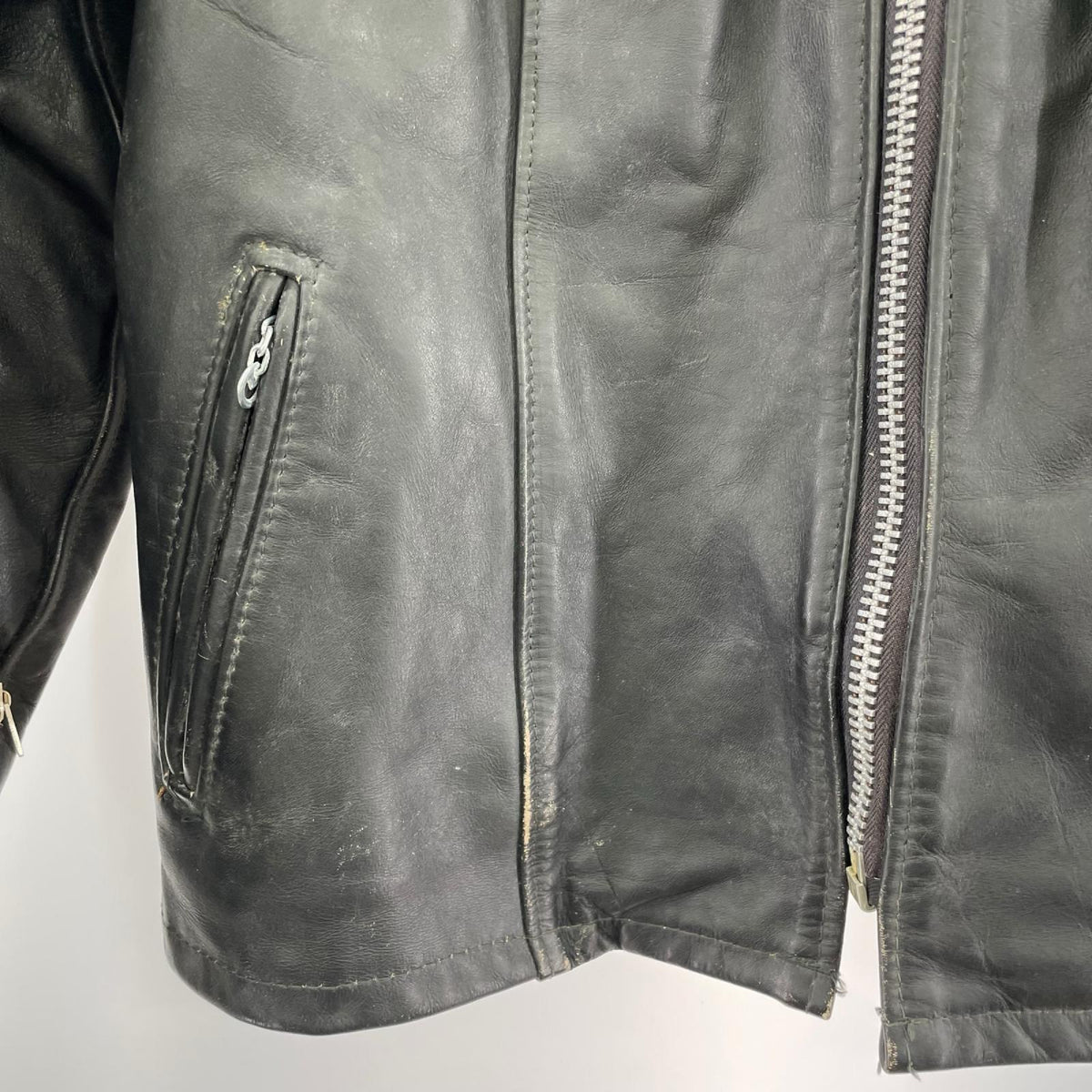 ブルゾン 70s TALON レザー ライナー付き サイズ表記14 ブラック