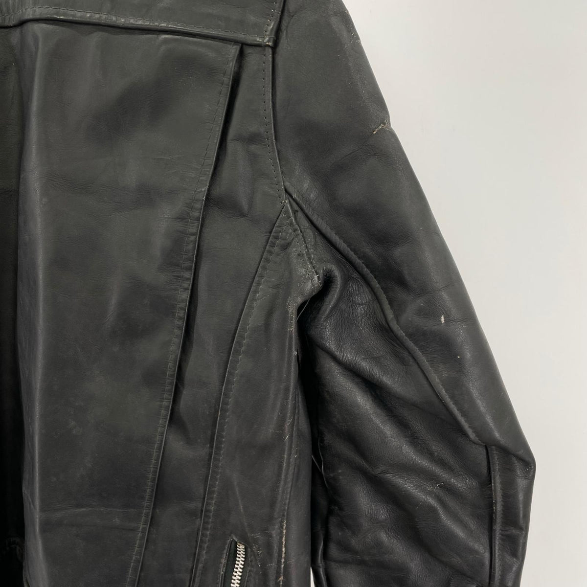 ブルゾン 70s TALON レザー ライナー付き サイズ表記14 ブラック