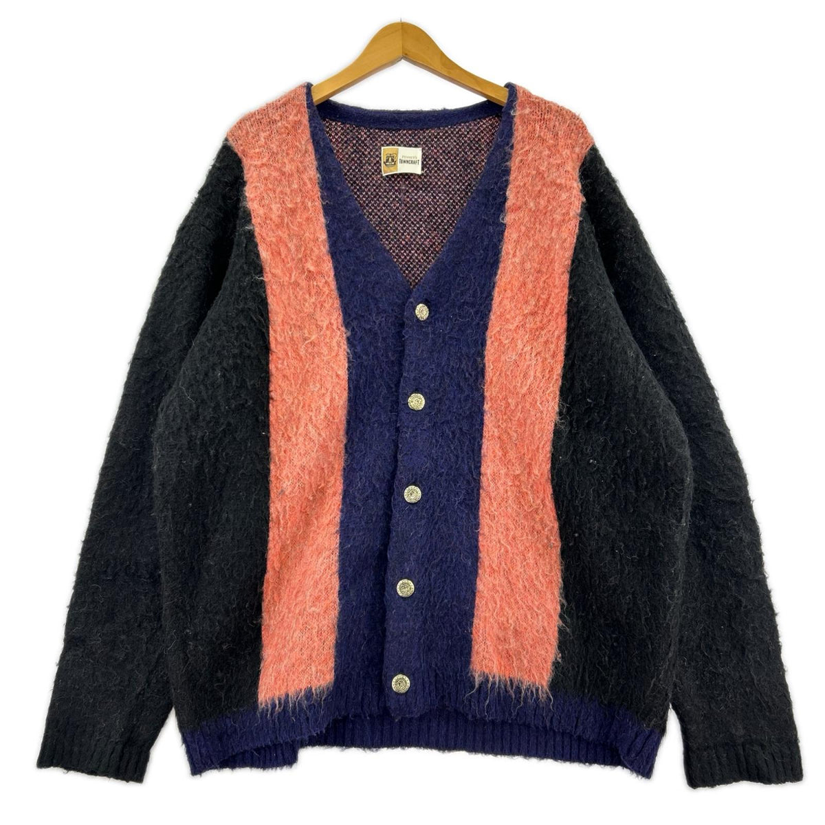 カーディガン VINTAGE MOHAIR STRIPE CARDIGAN M マルチカラー