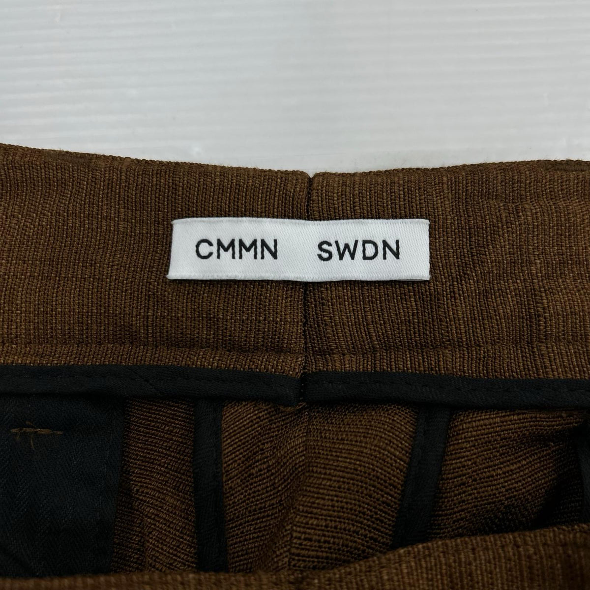 パンツ CMMN SWDN Mari Wide 1-Pleat Trousers スラックス 50 ブラウン 50 ブラウン