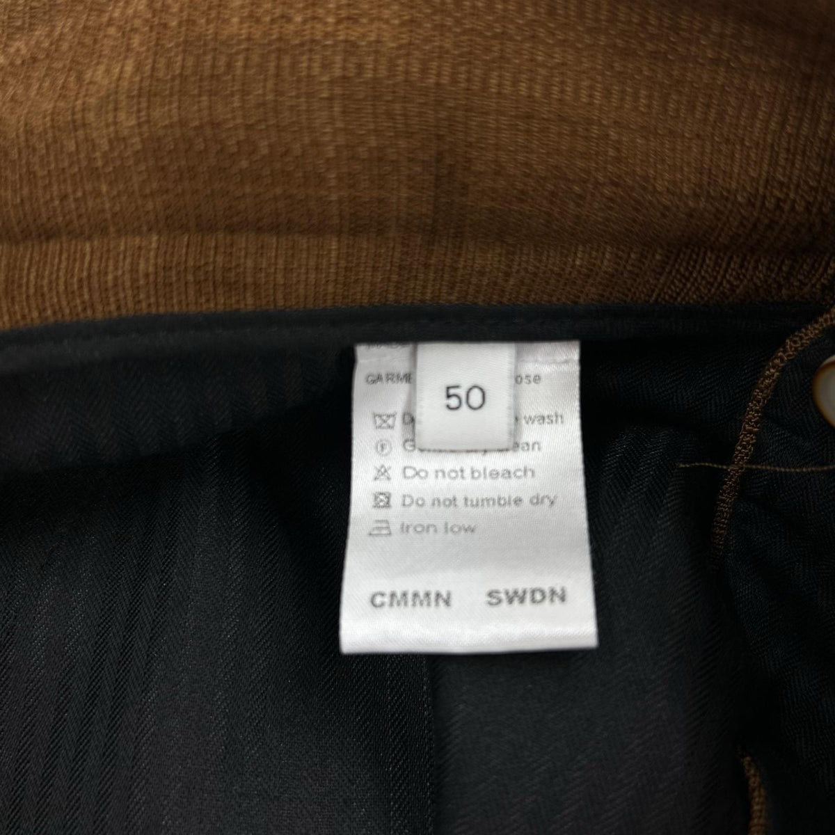 パンツ CMMN SWDN Mari Wide 1-Pleat Trousers スラックス 50 ブラウン 50 ブラウン