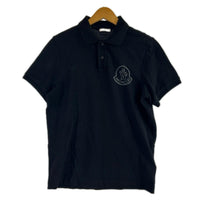 ポロシャツ MAGLIA POLO MANICA CORTA ロゴプリントポロシャツ ブラック