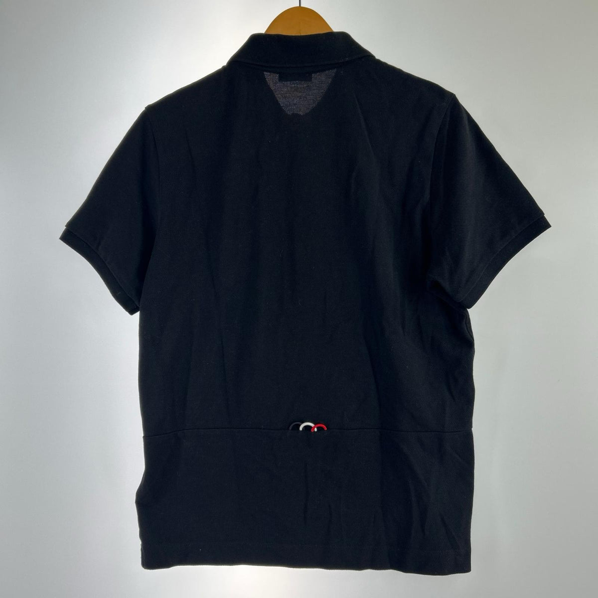ポロシャツ MAGLIA POLO MANICA CORTA ロゴプリントポロシャツ ブラック