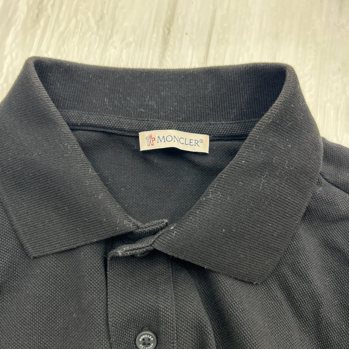ポロシャツ MAGLIA POLO MANICA CORTA ロゴプリントポロシャツ ブラック