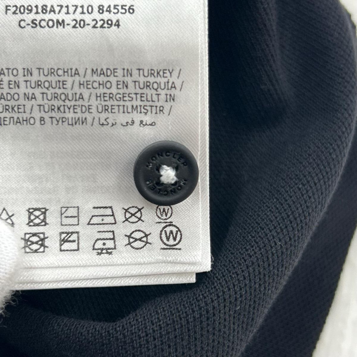 ポロシャツ MAGLIA POLO MANICA CORTA ロゴプリントポロシャツ ブラック