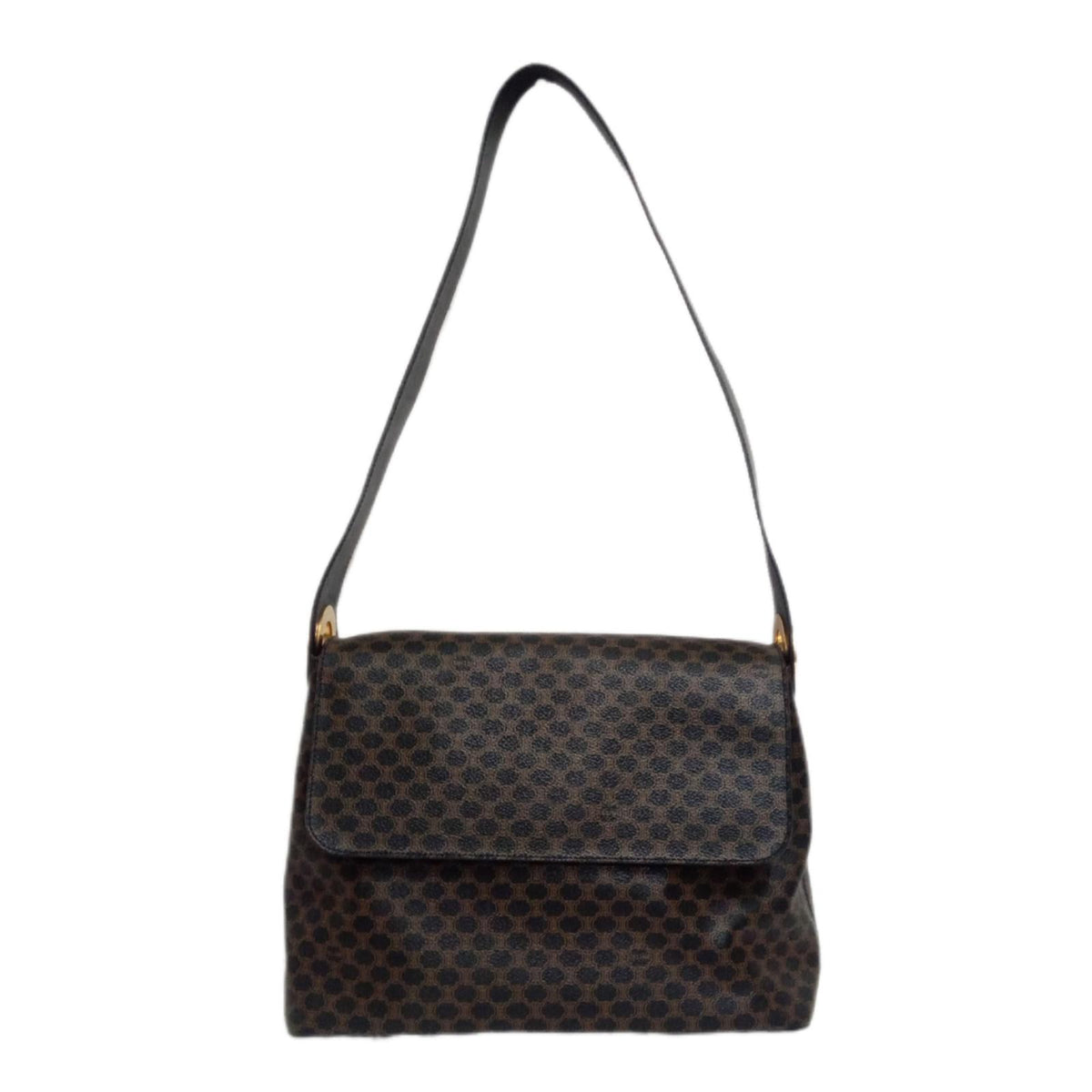 CELINE マカダム柄 サークルロゴ ショルダーバッグ