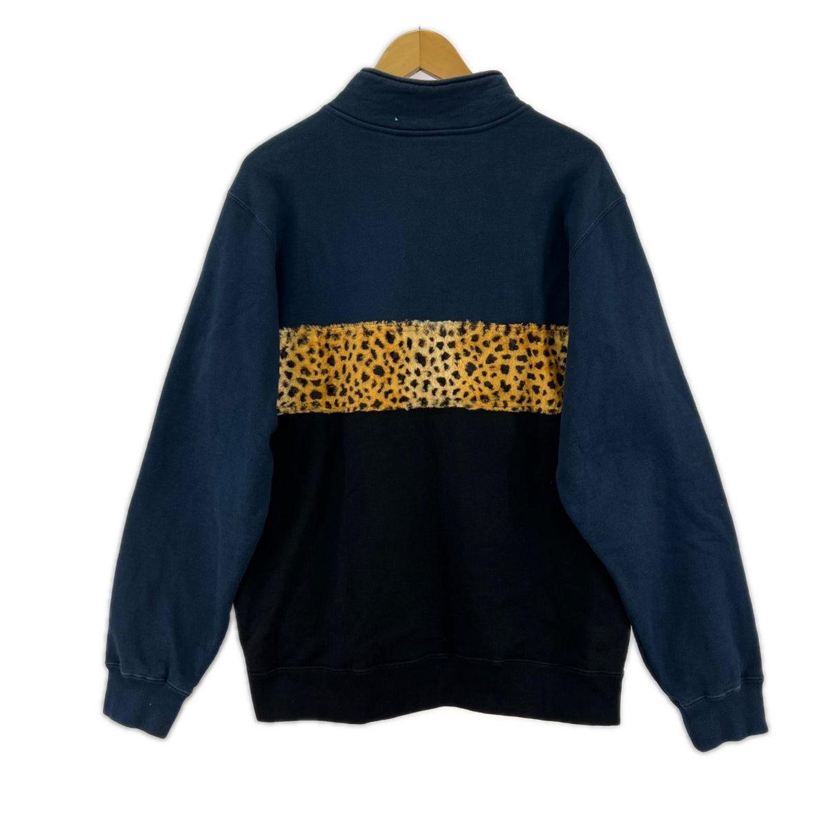 スウェット Leopard Half Zip ネイビー M M ネイビー