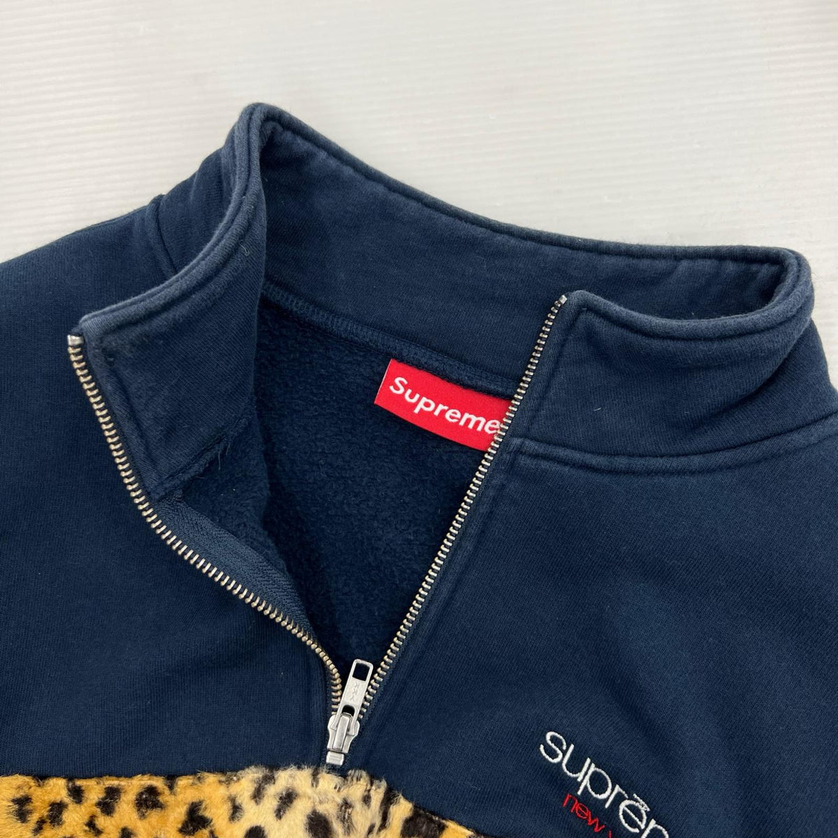 スウェット Leopard Half Zip ネイビー M M ネイビー
