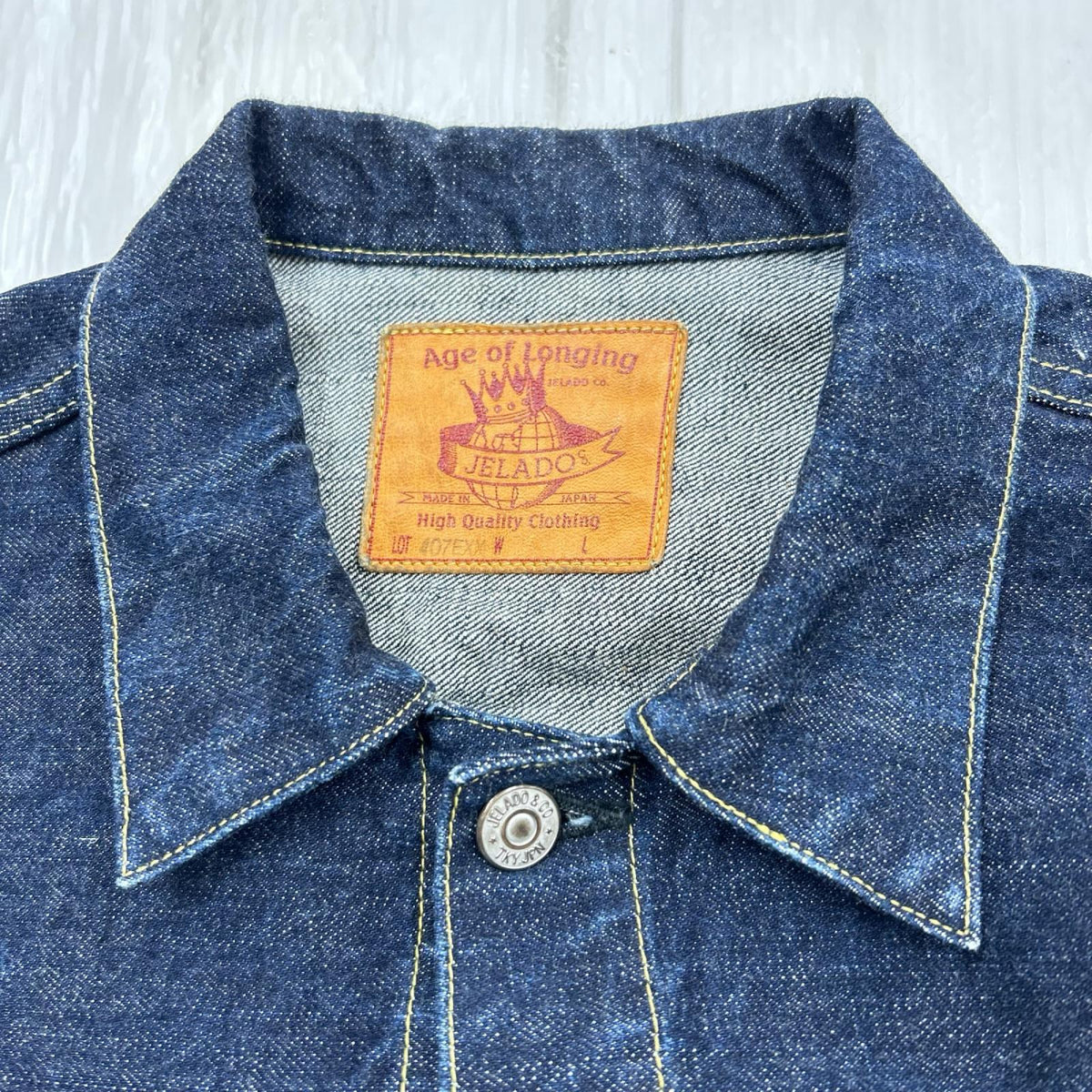 デニムジャケット 1st Lot 407EXX インディゴ L L ネイビー
