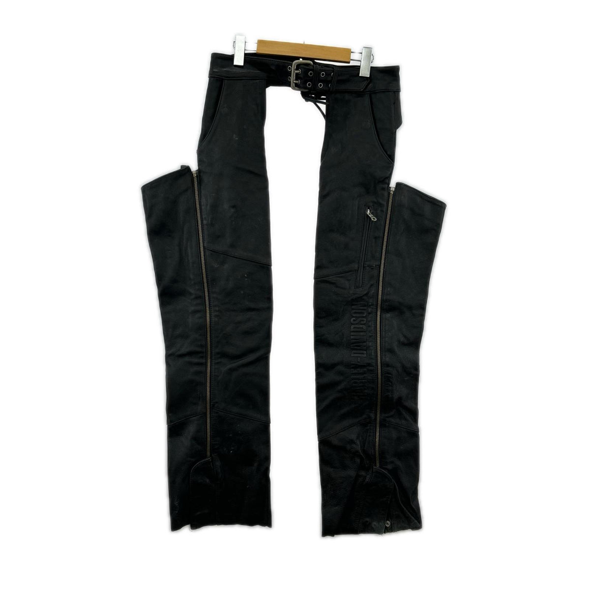 その他ボトムス Leather Motorcycle Chaps ブラック (M) M ブラック