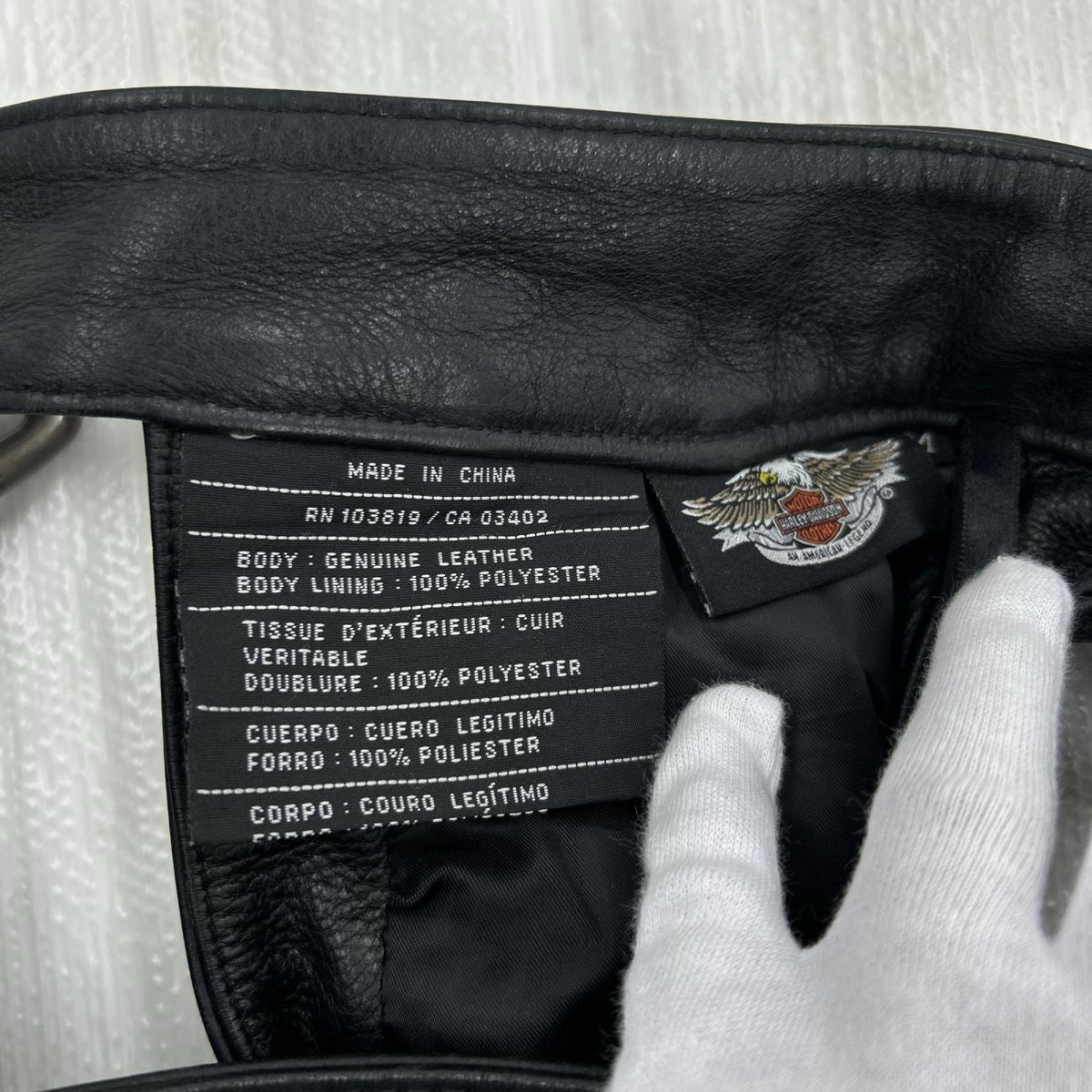 その他ボトムス Leather Motorcycle Chaps ブラック (M) M ブラック