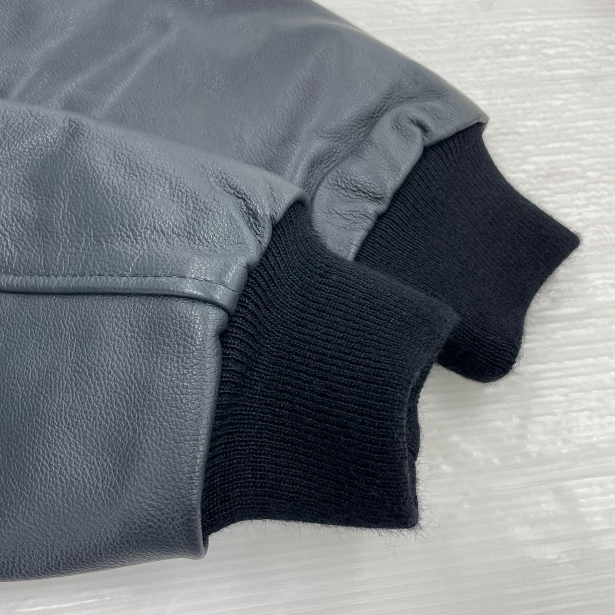 ジャケット GAME レザー切替 スタジャン 紺(L) L