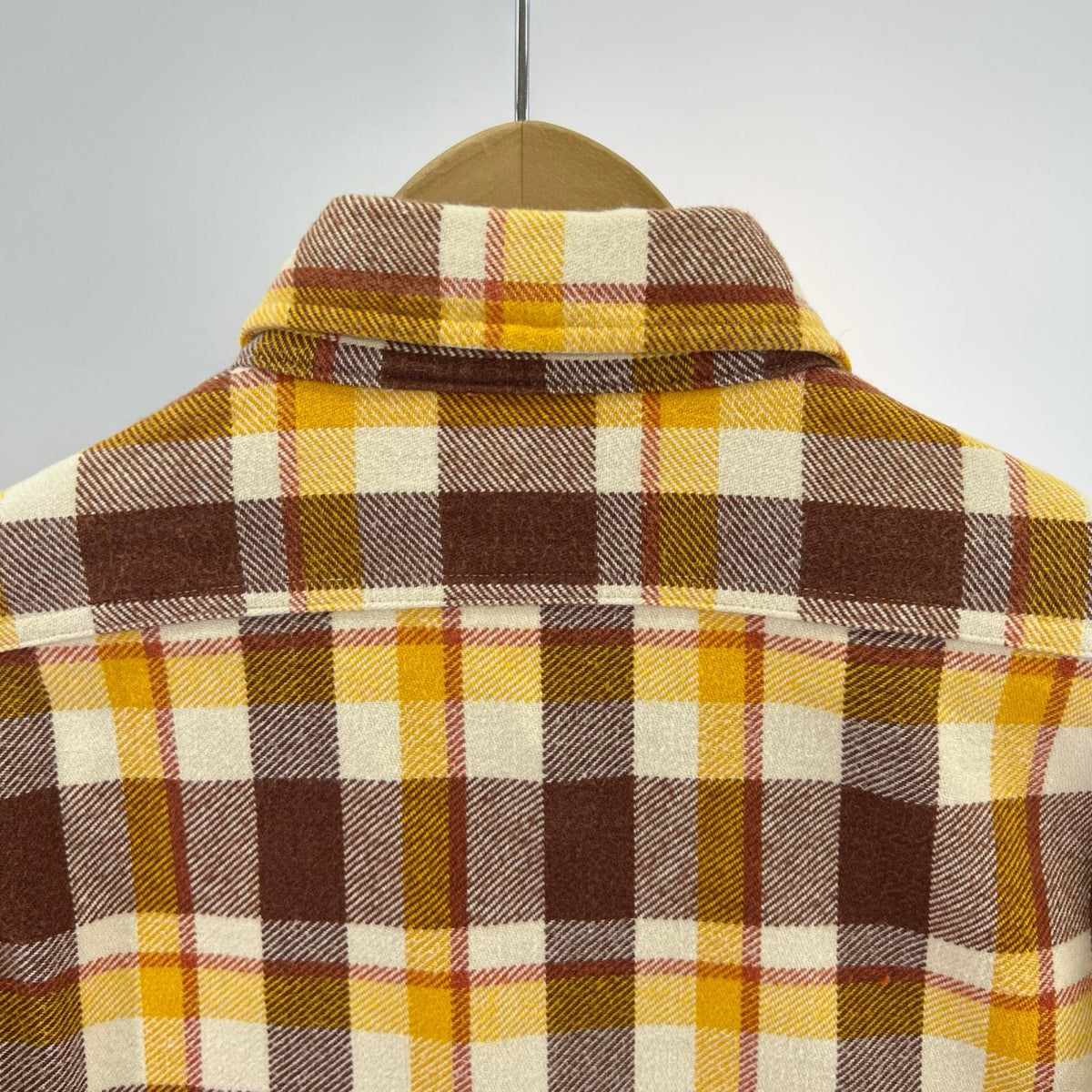 長袖シャツ TWILL CHECK LS WORK SHIRT 茶 M