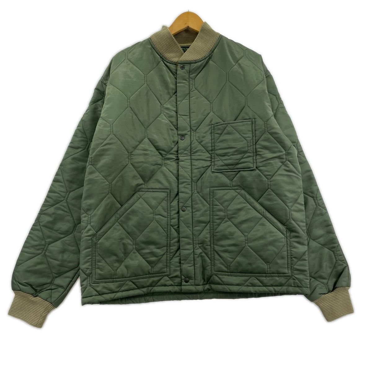 ミリタリージャケット Type CWU-9 キルティング 緑 (XL) グリーン