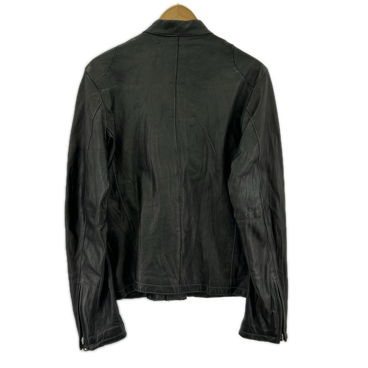 レザージャケット シングルライダース ラムレザー BLK M M ブラック