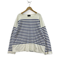 長袖Tシャツ 1×2Border/白青 3