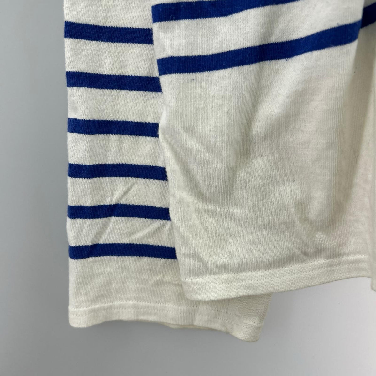 長袖Tシャツ 1×2Border/白青 3