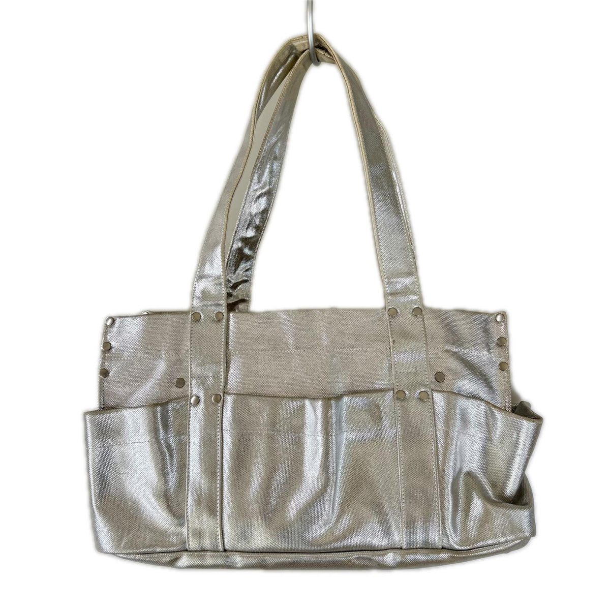 その他バッグ KAPITAL 箔キャンバス ブリックツール BAG M シルバー