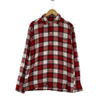 長袖シャツ 50~60s 船タグ レーヨンチェック RED レッド